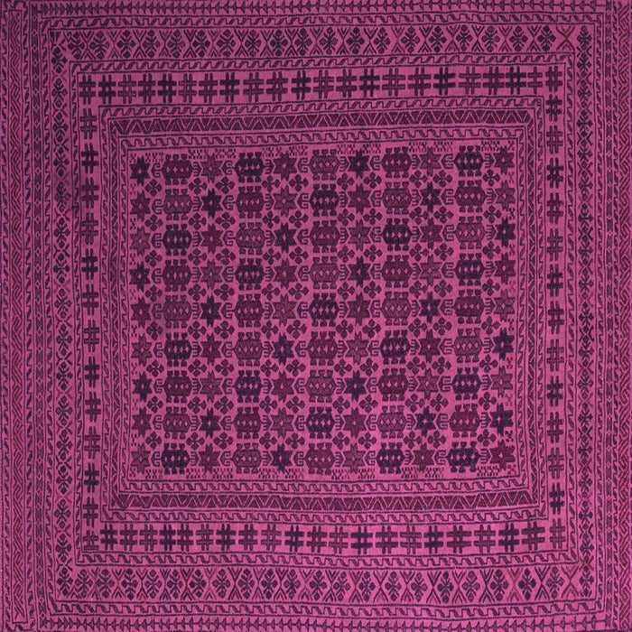 Square Machine Washable Southwestern Purple Country Area Rugs, wshtr2515pur