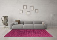 Machine Washable Southwestern Pink Country Rug, wshtr2515pnk