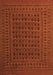 Serging Thickness of Machine Washable Southwestern Orange Country Area Rugs, wshtr2515org