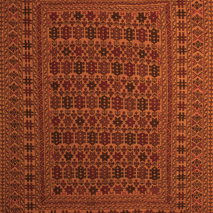 Serging Thickness of Machine Washable Southwestern Orange Country Area Rugs, wshtr2515org