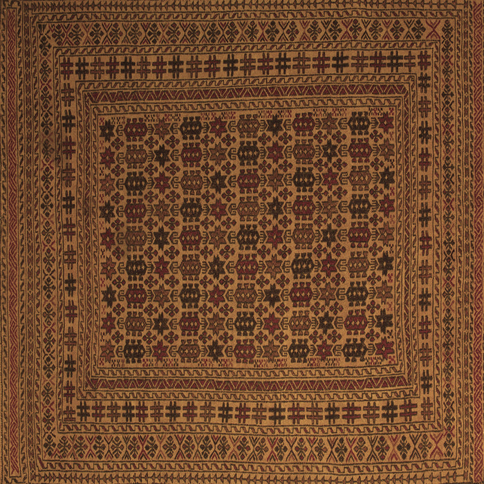 Square Southwestern Brown Country Rug, tr2515brn