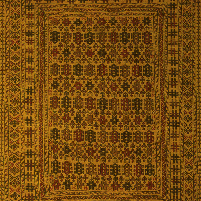 Machine Washable Southwestern Yellow Country Rug, wshtr2515yw