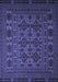 Machine Washable Persian Blue Traditional Rug, wshtr2516blu