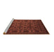 Sideview of Machine Washable Persian Brown Traditional Rug, wshtr2516brn