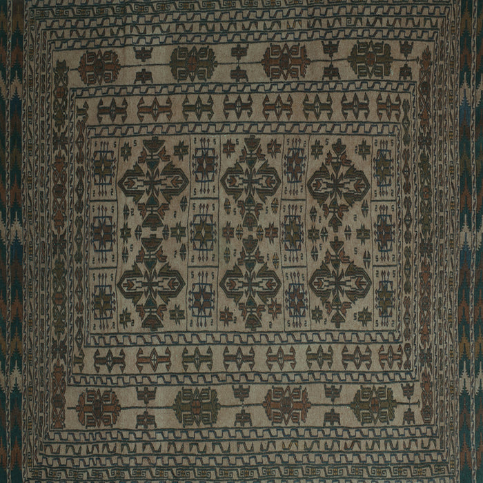 Square Persian Turquoise Traditional Rug, tr2516turq