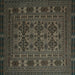 Square Persian Turquoise Traditional Rug, tr2516turq