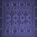 Square Persian Blue Traditional Rug, tr2516blu