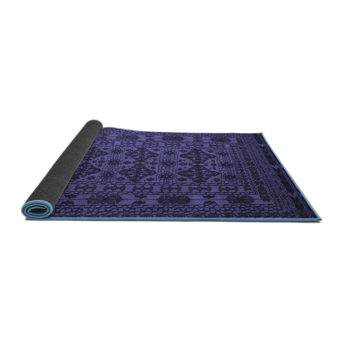 Sideview of Persian Blue Traditional Rug, tr2516blu