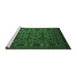 Sideview of Machine Washable Persian Emerald Green Traditional Area Rugs, wshtr2516emgrn