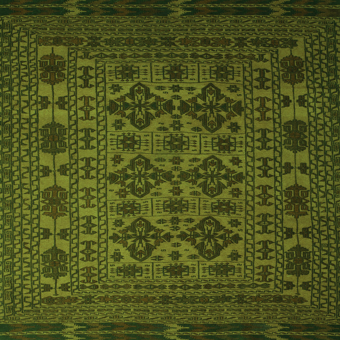 Round Machine Washable Persian Green Traditional Area Rugs, wshtr2516grn
