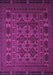 Machine Washable Persian Purple Traditional Area Rugs, wshtr2516pur