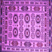 Square Machine Washable Southwestern Purple Country Area Rugs, wshtr2517pur