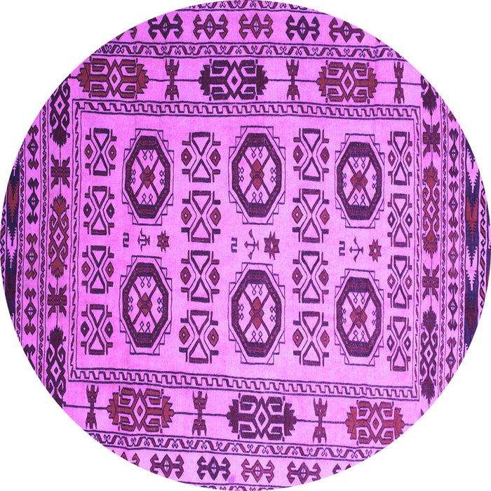 Round Southwestern Purple Country Rug, tr2517pur