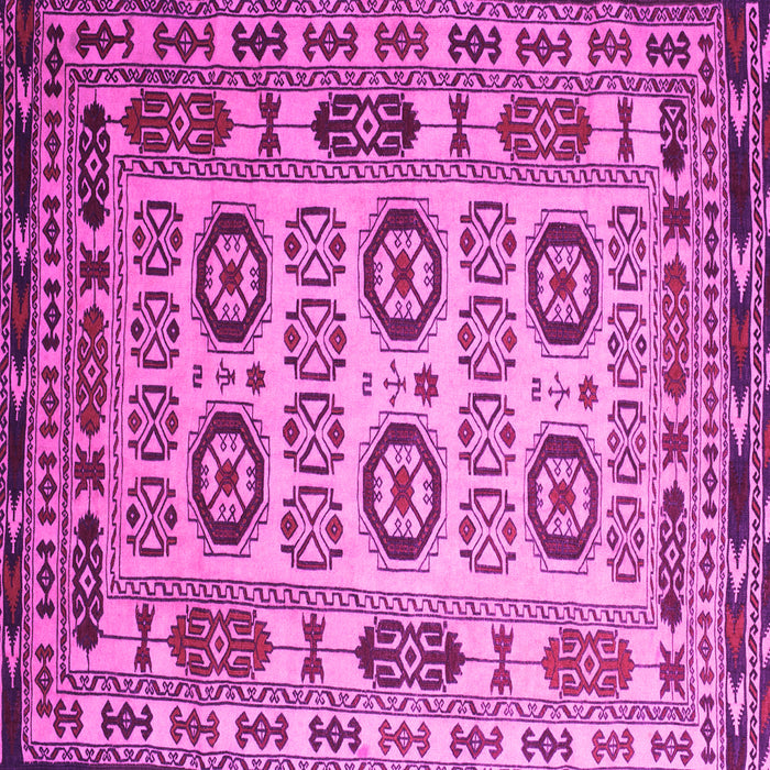 Square Machine Washable Southwestern Pink Country Rug, wshtr2517pnk
