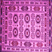 Square Machine Washable Southwestern Pink Country Rug, wshtr2517pnk