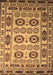 Machine Washable Southwestern Brown Country Rug, wshtr2517brn