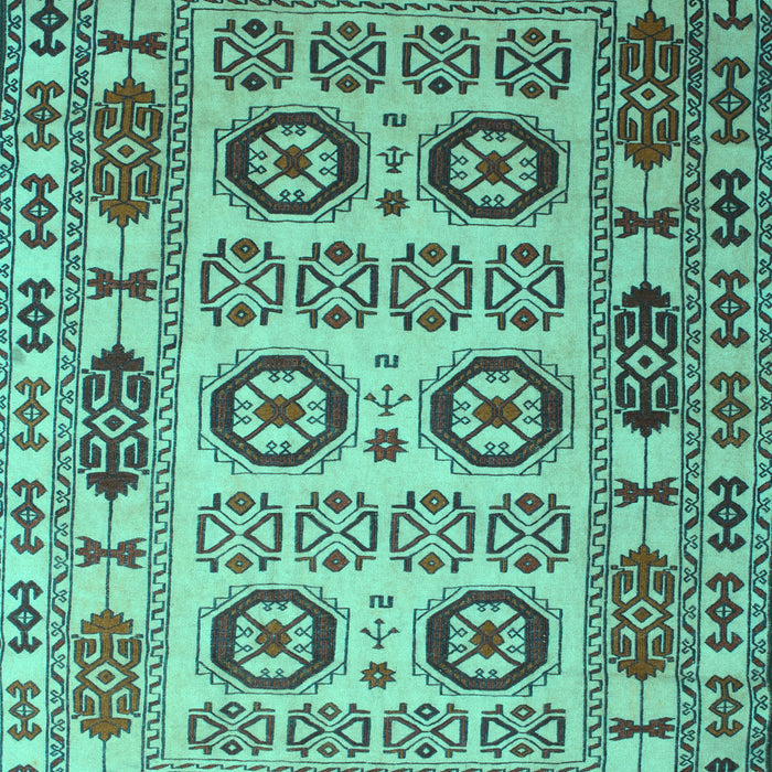 Machine Washable Southwestern Turquoise Country Area Rugs, wshtr2517turq