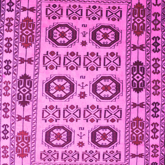 Machine Washable Southwestern Pink Country Rug, wshtr2517pnk