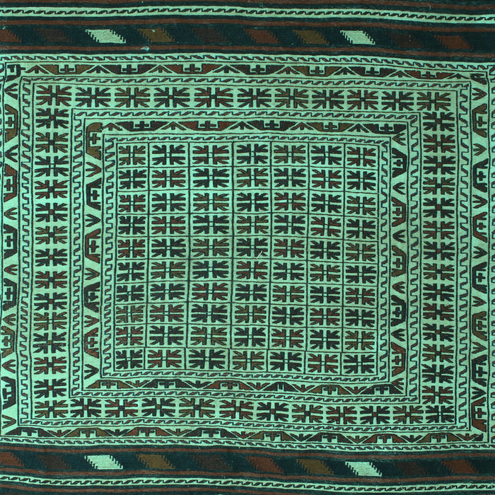 Southwestern Turquoise Country Rug, tr2518turq