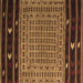 Square Southwestern Brown Country Rug, tr2518brn