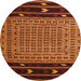 Machine Washable Southwestern Orange Country Area Rugs, wshtr2518org