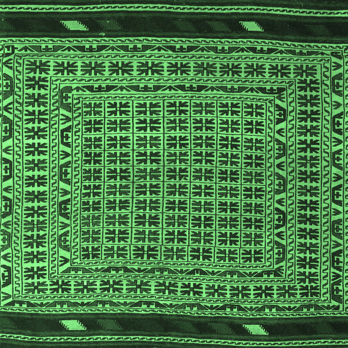 Southwestern Emerald Green Country Rug, tr2518emgrn