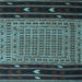 Square Southwestern Light Blue Country Rug, tr2518lblu