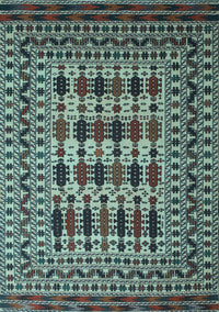 Southwestern Light Blue Country Rug, tr2519lblu