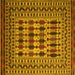 Square Southwestern Yellow Country Rug, tr2519yw