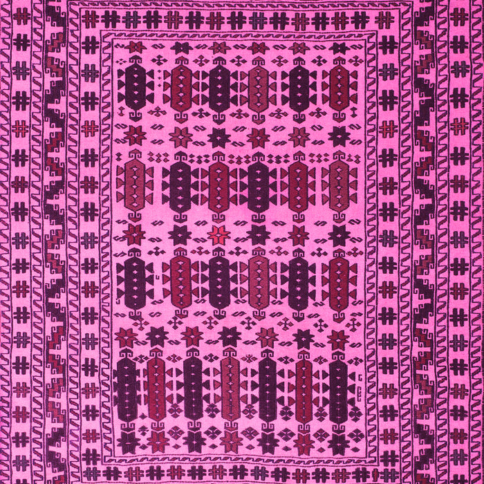 Machine Washable Southwestern Pink Country Rug, wshtr2519pnk
