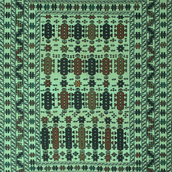 Machine Washable Southwestern Turquoise Country Area Rugs, wshtr2519turq