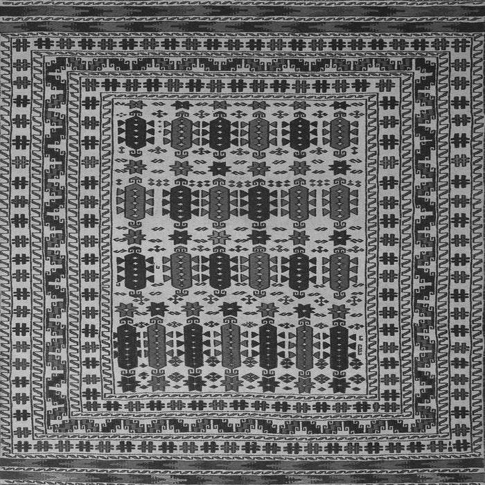 Round Machine Washable Southwestern Gray Country Rug, wshtr2519gry