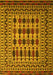 Machine Washable Southwestern Yellow Country Rug, wshtr2519yw