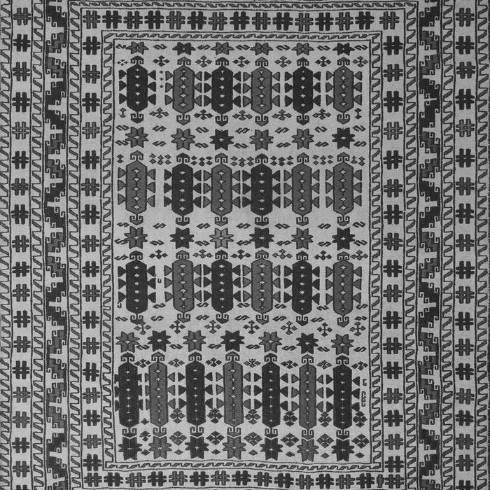 Serging Thickness of Machine Washable Southwestern Gray Country Rug, wshtr2519gry