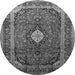 Square Medallion Gray Traditional Rug, tr251gry