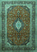 Medallion Turquoise Traditional Rug, tr251turq