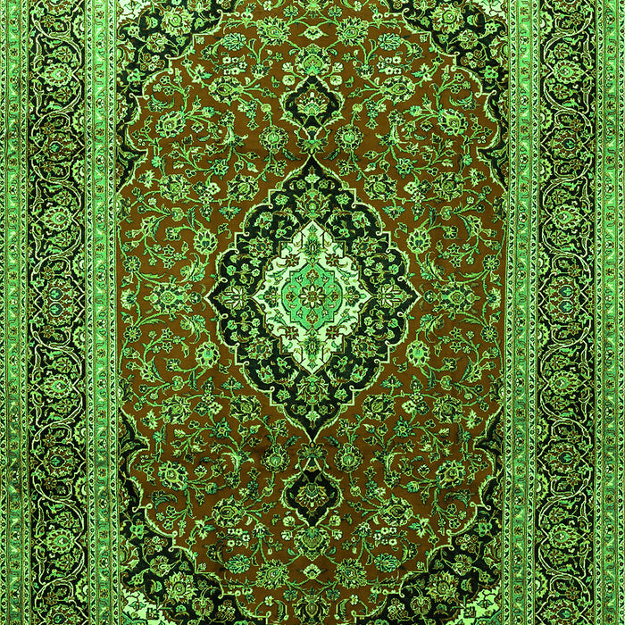 Medallion Green Traditional Rug, tr251grn