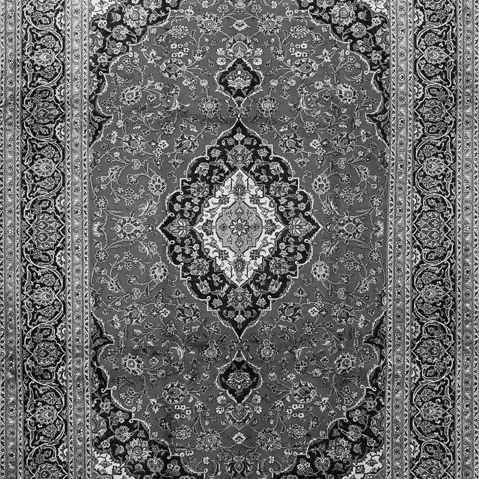 Serging Thickness of Machine Washable Medallion Gray Traditional Rug, wshtr251gry