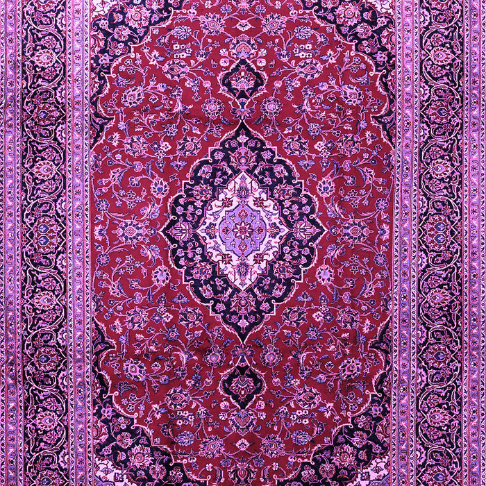 Machine Washable Medallion Purple Traditional Area Rugs, wshtr251pur