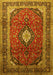 Medallion Yellow Traditional Rug, tr251yw