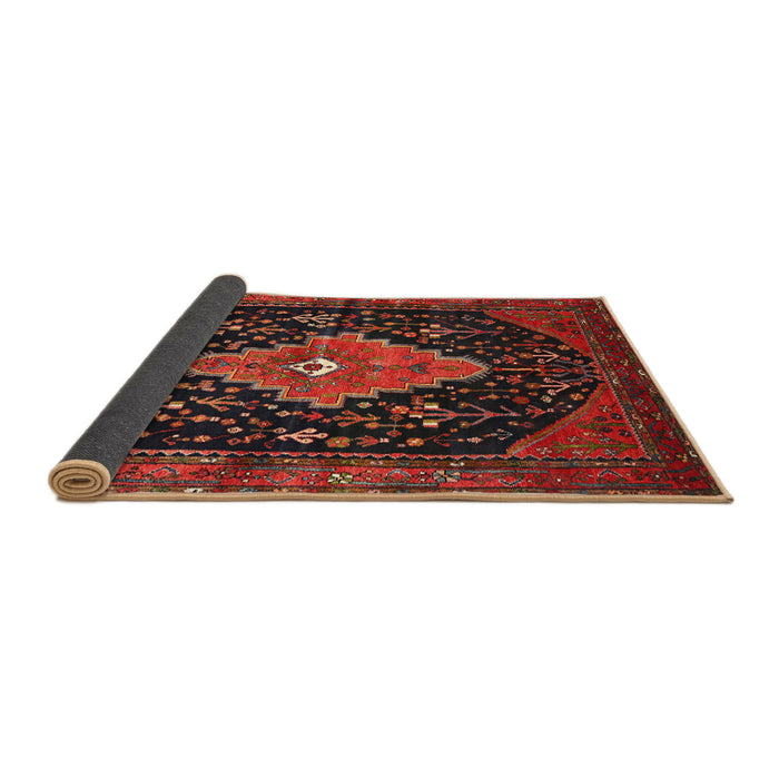 Sideview of Traditional Chestnut Brown Medallion Rug, tr252