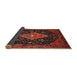 Sideview of Traditional Chestnut Brown Medallion Rug, tr252