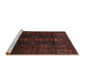 Sideview of Machine Washable Traditional Bakers Brown Rug, wshtr2520