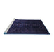 Sideview of Machine Washable Persian Blue Traditional Rug, wshtr2520blu