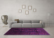 Machine Washable Persian Purple Traditional Area Rugs in a Living Room, wshtr2520pur