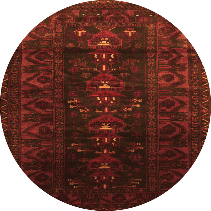 Square Persian Orange Traditional Rug, tr2520org