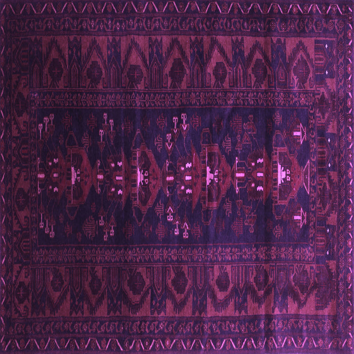 Square Machine Washable Persian Purple Traditional Area Rugs, wshtr2520pur