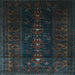 Square Machine Washable Persian Light Blue Traditional Rug, wshtr2520lblu