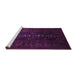 Sideview of Machine Washable Persian Purple Traditional Area Rugs, wshtr2520pur