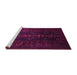 Sideview of Machine Washable Persian Pink Traditional Rug, wshtr2520pnk